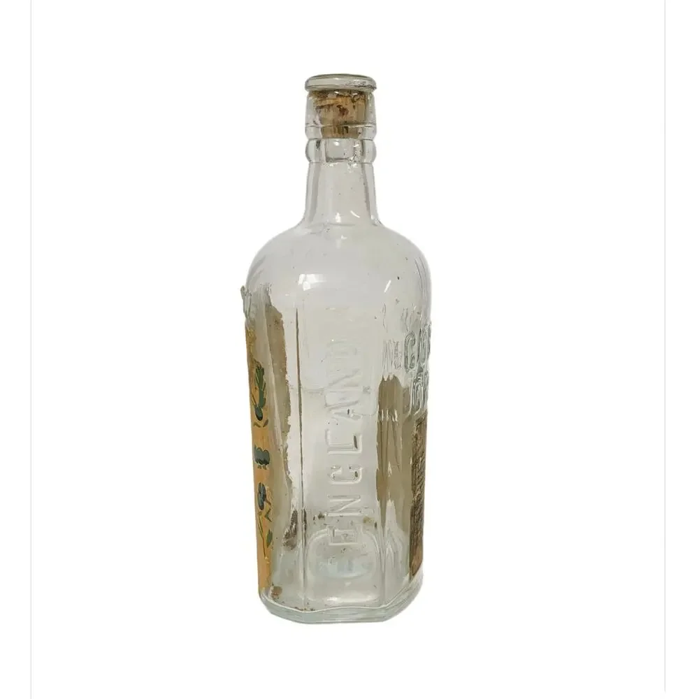 Vintage Gordon & Co’s Embossed Bottle w/Glass Cork London England